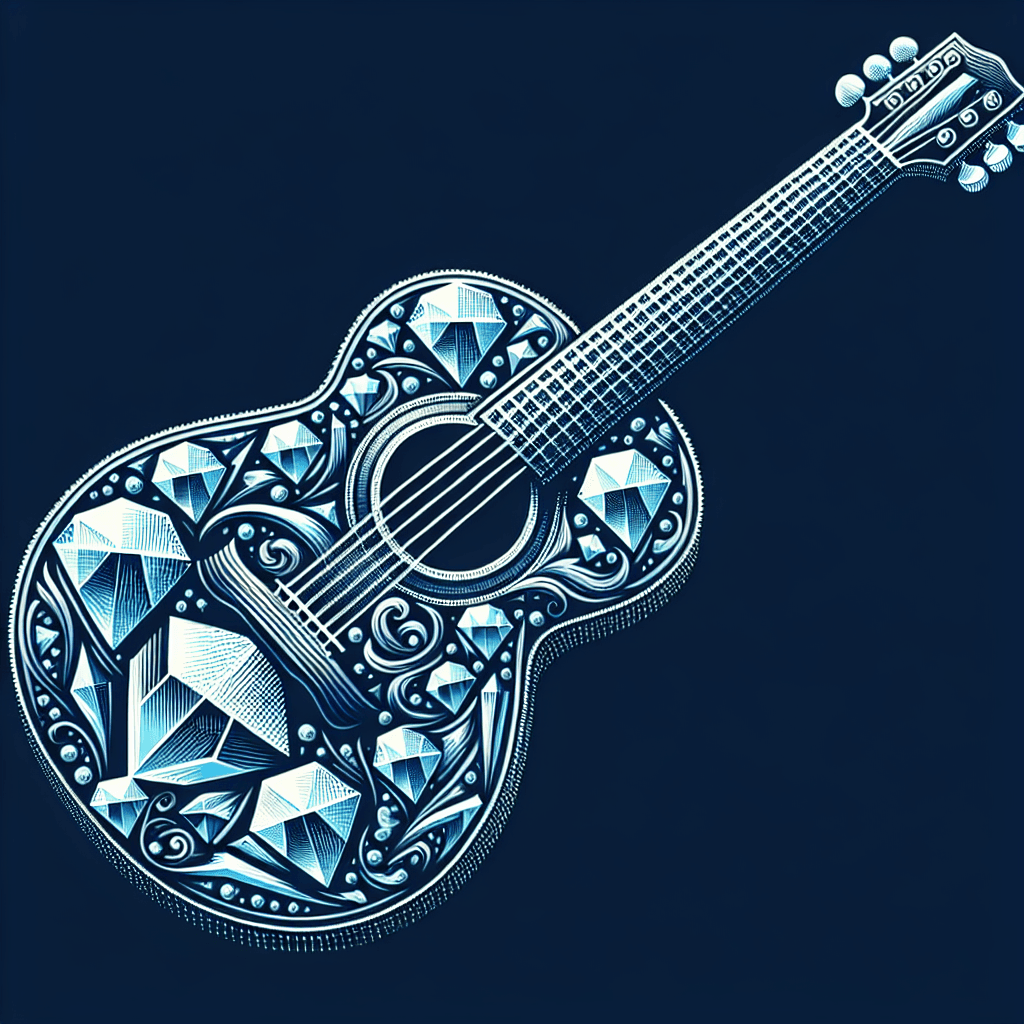 guitar made of diamonds