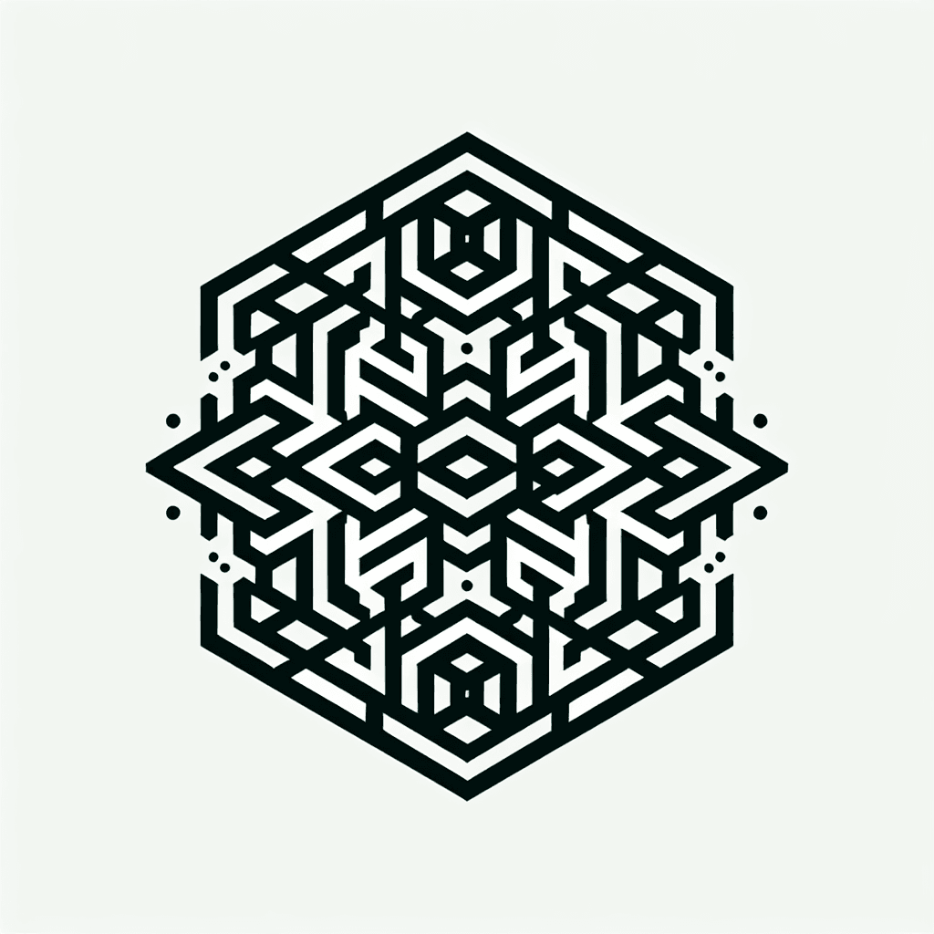 geometric interlocking hexagons